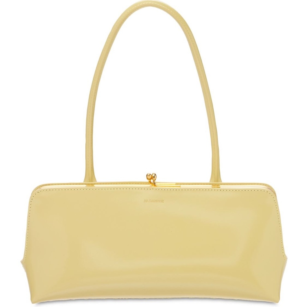JIL SANDER Beige / Yellow Medium Goji Frame Bag